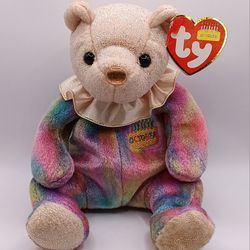 TY Beanie Baby October Birthday Opal Bear
