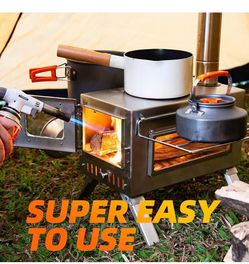 ❤️‍🔥 T） Hot Tent Stove, AVOFOREST 304 Stainless Wood Burning Stove,