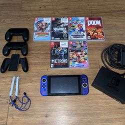 Nintendo Switch w/ Zelda Controllers + Games