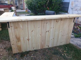 Handmade Outdoor Wood Bar Counter
