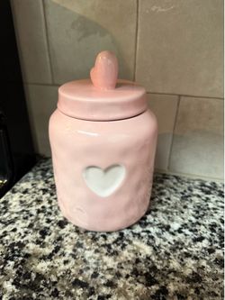 Pink sugar jar