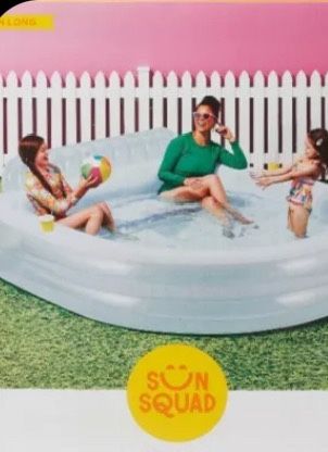 7FT Kid / Family Inflatable Pool with Bench Sun Squad fun SWIMMING POOL DEAL