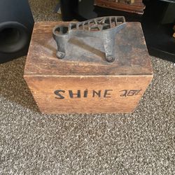 Real 1950S Shoe Shine Box With Supplies