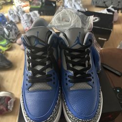 Jordan 3 Retro Blue Cement Mens Size 9 