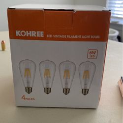 Kohree LED Vintage Filament Light Bulbs