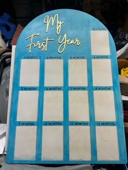 My First Year Baby Photo Display Board