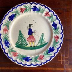 Vintage Quimper Plate
