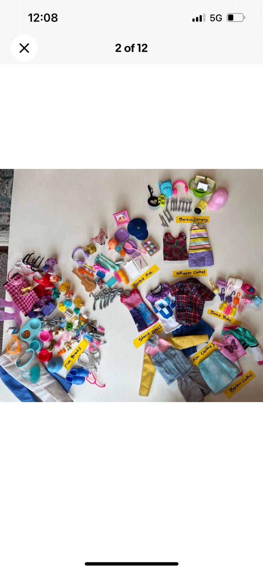 Barbie Sized Accessories 150 Piece. Mostly Barbie Brand