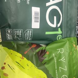 Ryze Mushroom Matcha Green Tea & AG1 Matcha