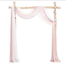 Ling's moment pink wedding arch fabric (3 pack)