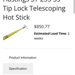 Tip Lock Telescoping Hot Stick
