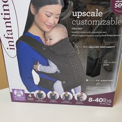 Infantino Upscale Customizable Convertible Baby Carrier, 4-Position, Unisex, 8-40lb, Black