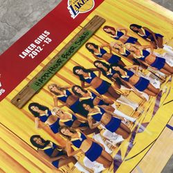 🔥 NOS Budweiser Lakers Cheerleaders Paper Beer Poster Sign  