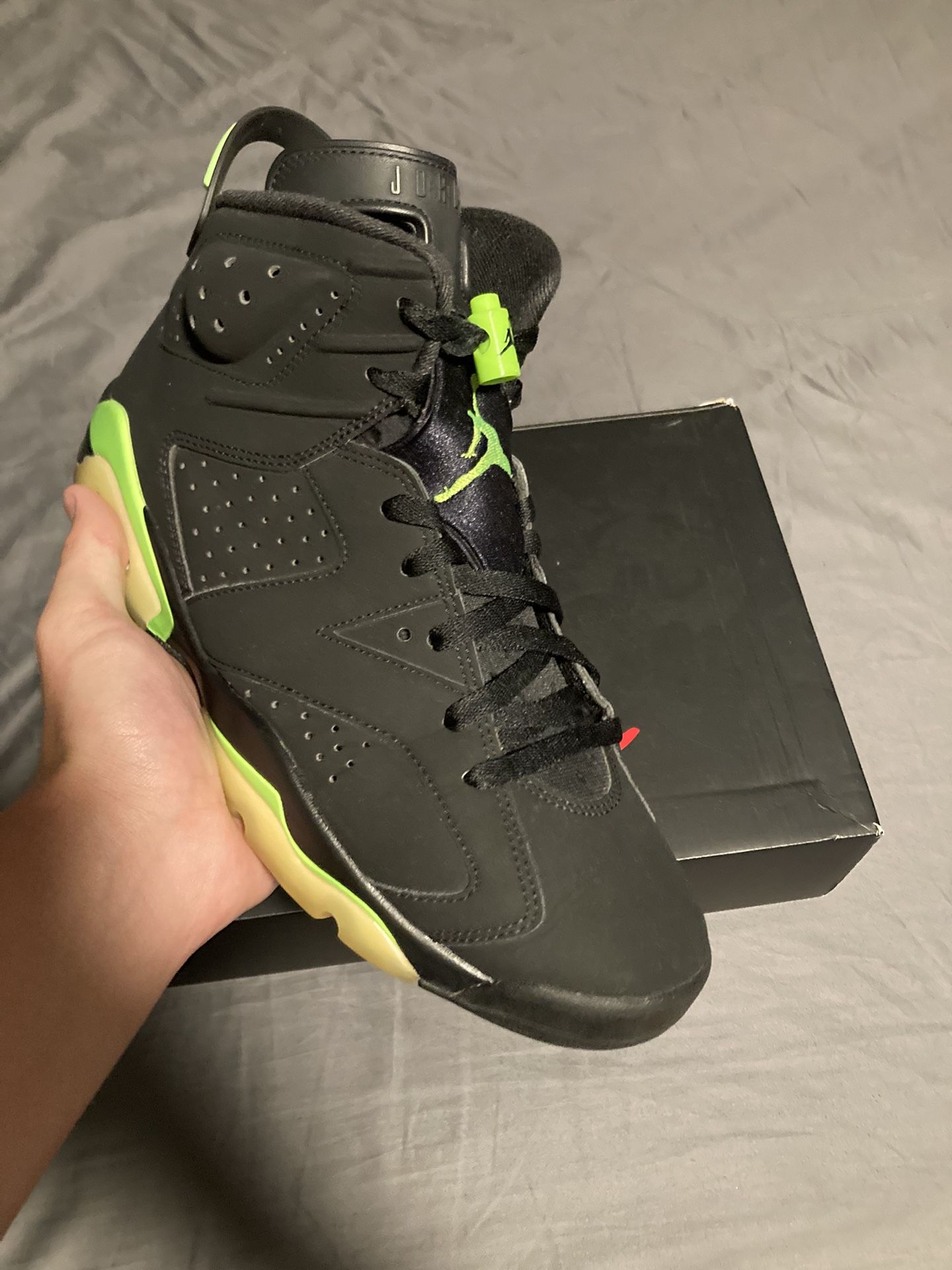 Jordan six electric green