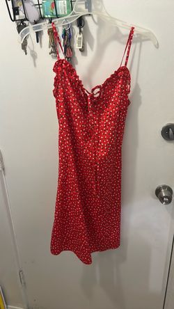 Red short sundress