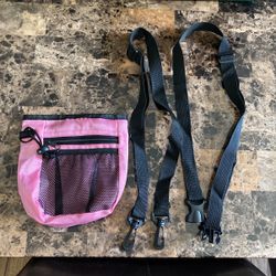 Dog Training Treat Pouch with Waist Shoulder Strap, 3 Ways to Wear, Easily Carries Toys, Kibble, Treats for Dog Walking Dog Training Puppy Training