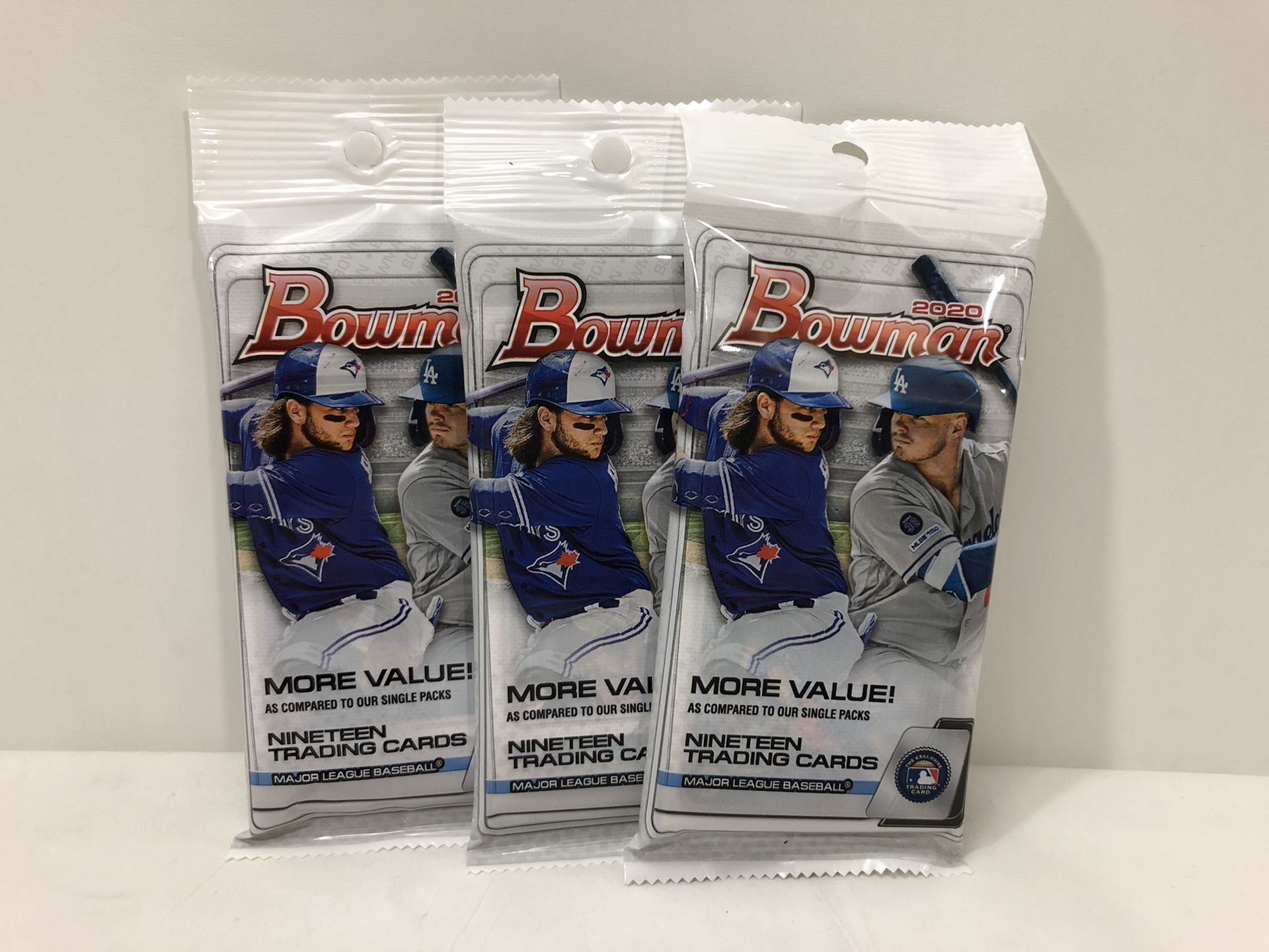Lot of 3 fat packs Topps 2020 MLB baseball cards Bowman brand new sealed