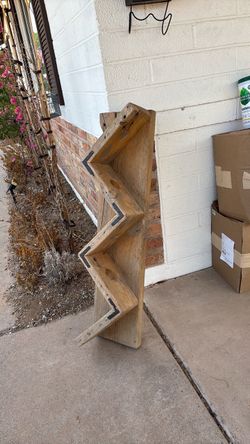 Handmade wood wine rack