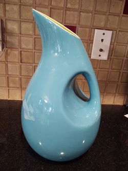 Retro Hand Painted Ceramic Pitcher