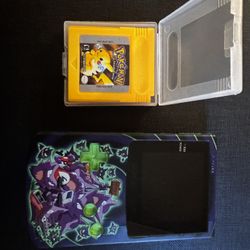 Great Christmas 🎄 Gift For Kid. Gengar Custom GAMEBOY COLOR  With POKEMON YELLOW