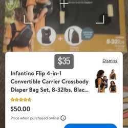 Infantino Flip 4-in-1 Convertible Carrier Crossbody Diaper Bag Set