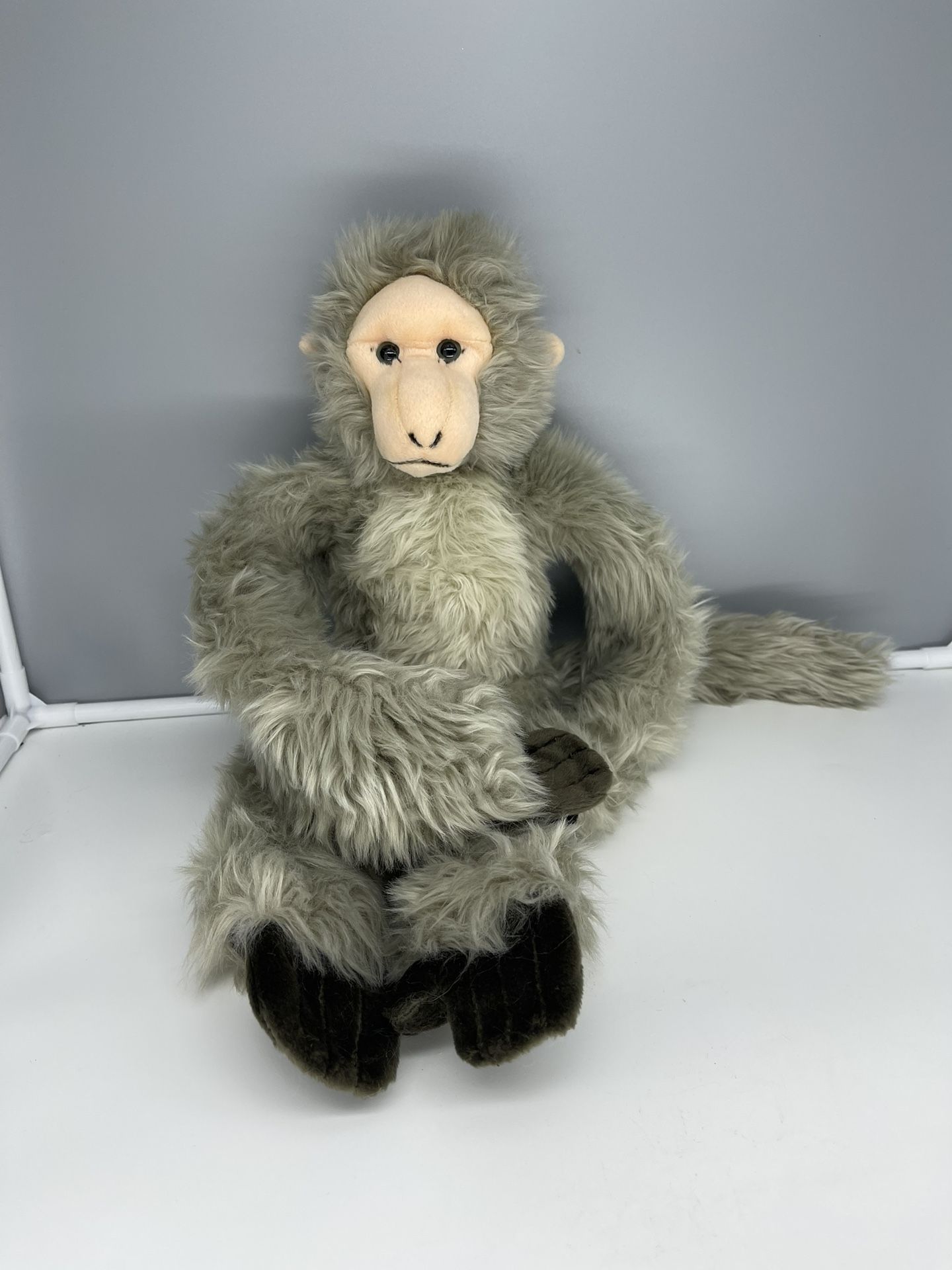 Vintage 1999 K&M Wild Republic Plush Hanging Realistic Looking Gibbon Monkey Stuffed Animal