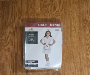 NEW Halloween costume: Nurse size (7-8).
$5 each.