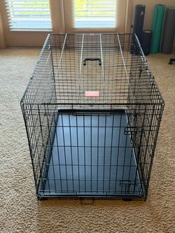 Foldable double door wire crate : 42 inch