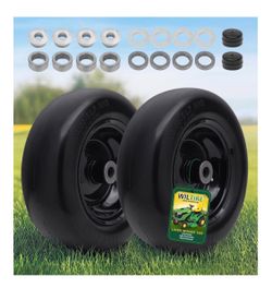 11x4.00-5 Solid Smooth Zero Turn Riding Tractor Turf Tire with Rim, FLAT FREE,