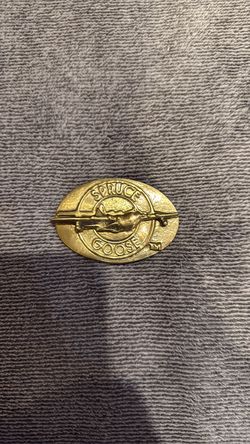 Spruce Goose Brass Belt Buckle – Raised Relief Aircraft – Aviation Collectible