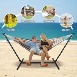 Double Hammock With Metal Stand