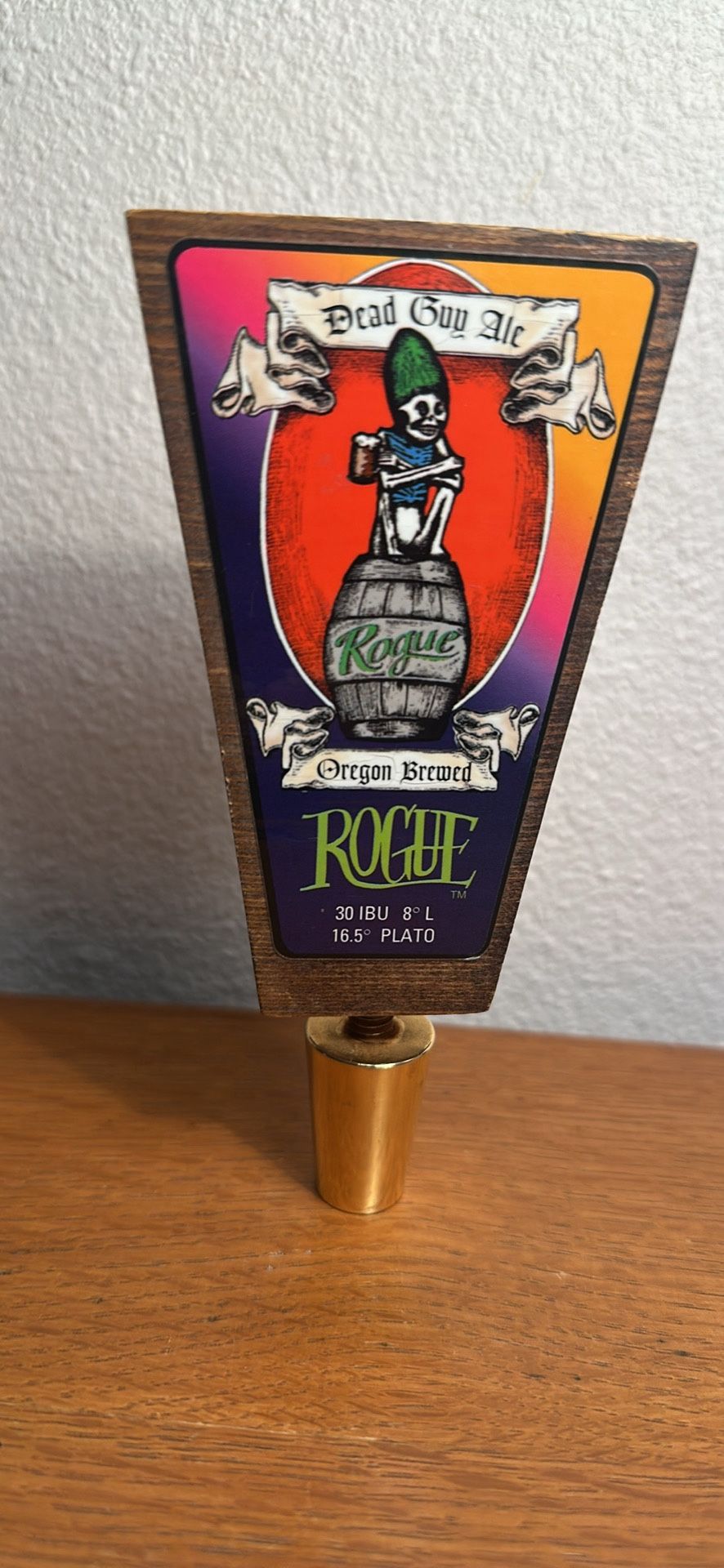 Vintage Year 2000 Dead Guy Ale Tap Handle / Skeleton