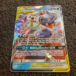 Nintendo Pokemon Trading Card - Blastoise & Piplup GX