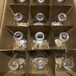 ALDMIO 12 Pcs Ball Shape Glass Bottles with Corks, Halloween Potion Bottles