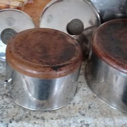 Vintage Revere Ware Pots With Lids 