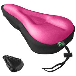 Bike Seat Cushion, Comfortable Gel Padded Bike Seat Cover, Adjustable Bicycle Cover For Men & Women, Compatible With Stationary Exercise, Mountain And