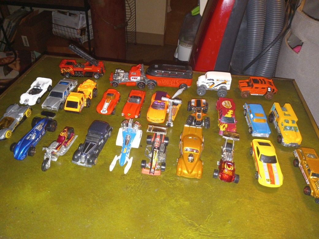 Assorted Hot Wheels,  Matchbox, Mattel