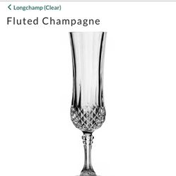 12 Crystal Champagne Glasses