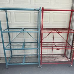 Origami Foldable 4-Tier Metal Storage Shelf