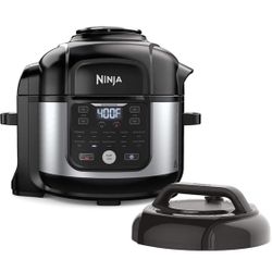 Ninja Foodi 11-in-1 Air Fryer & Pressure Cooker Combo 6.5qt + 4.6qt Crisper Plat  Open box item is new  The Ninja Foodi 11-in-1 Air Fryer & Pressure C