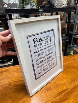 Bathroom Sign – 'Do Not Flush' Framed Humor Print