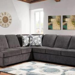 🛋️ Brand New Charcoal Gray L-Shaped Sectional Sofa –