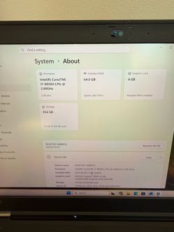 Lenovo ThinkPad P53 Workstation - i7 9th Gen / 64GB RAM / 1TB SSD / Quadro T1000 + Charger