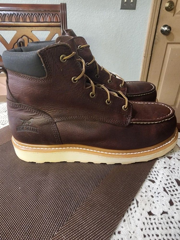 IRISH SETTER BY RED WING WORK BOOTS READ THE DESCRIPTION