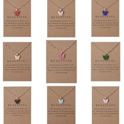 Butterfly Necklace 14KGold Plated