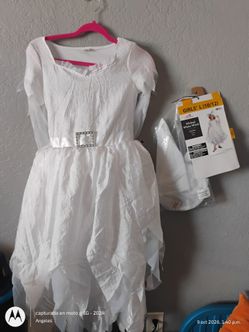 Disfraz de bruja blanca para niña