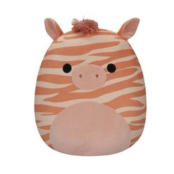Squishmallow Josue the Zebra FIRST TO MARKET Plush 11 inch Peach Colored Toy NWT