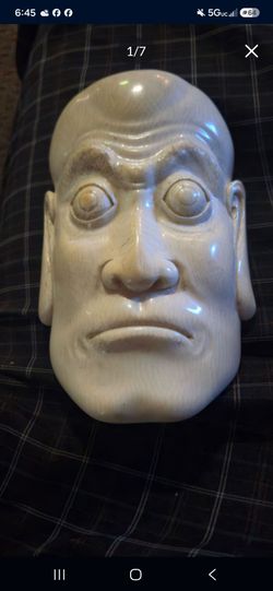 Real Ivory mammoth tusk carved mask