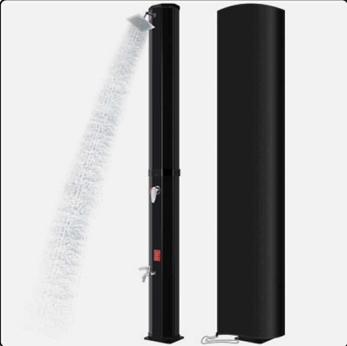 16 Gal Outdoor Solar Heating Shower W/Hot and Cold Adjustment for Poolside Beach