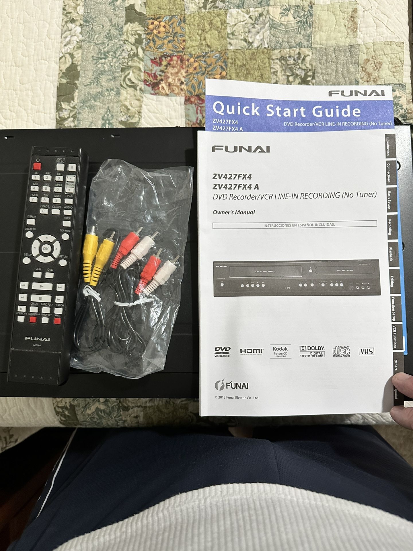Funai  Forehead, Vcr Combo Recordable Dvd Player